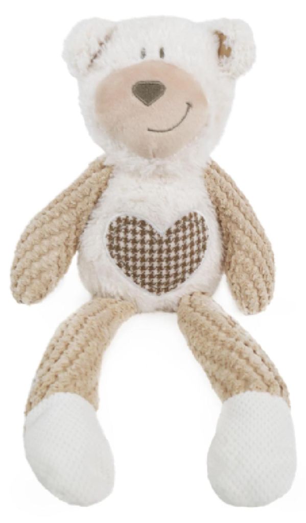 Rosewood Benjamin Bear Plüschspielzeug 40 cm, Kuschelbär mit Quietscher, für Welpen und Hunde, Braun