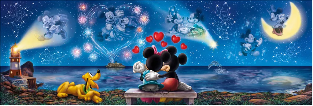 Puzzle 1000 pièces Mickey Minnie anti-stress pour déconnexion totale