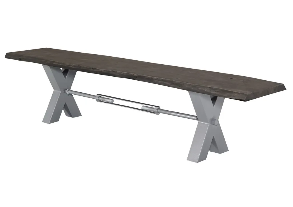 Banc de salle à manger 180 cm acacia gris taupe pour grande famille