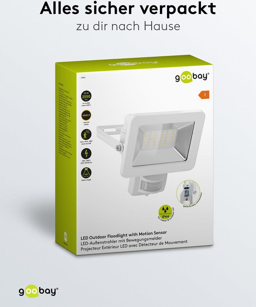 LED-Außenstrahler, 30 W, mit Bewegungsmelder Produktbild 16