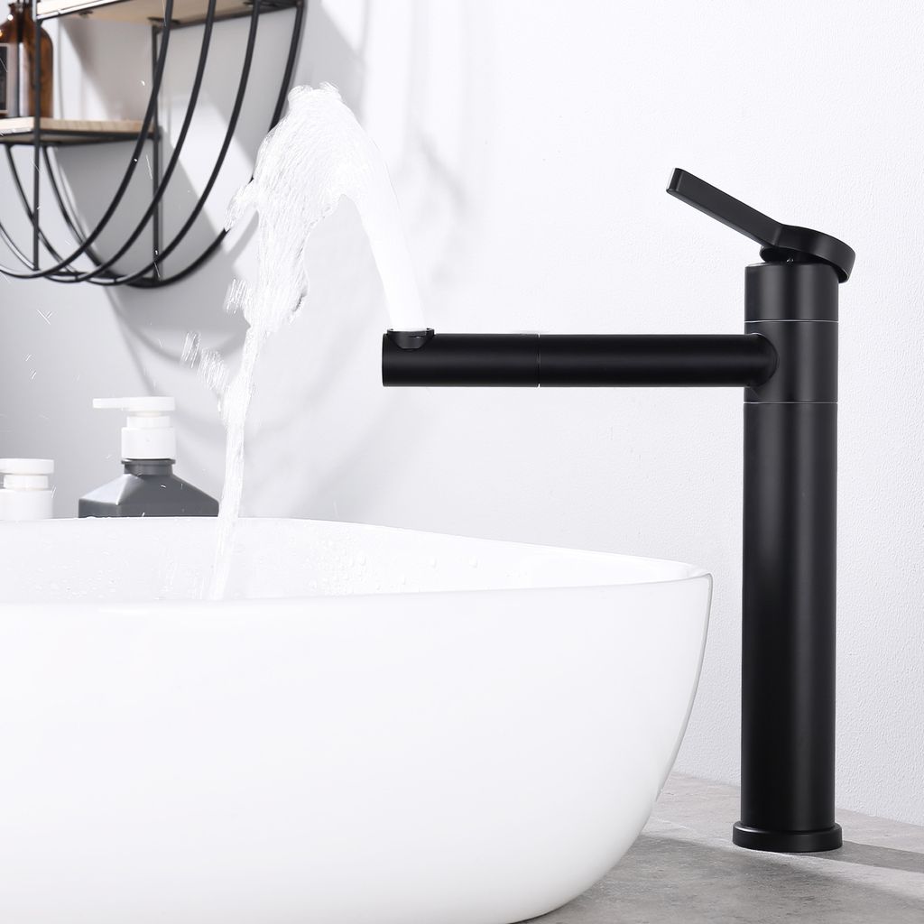 Homelody Wasserhahn Bad Schwarz,Waschtischarmatur Produktbild 7