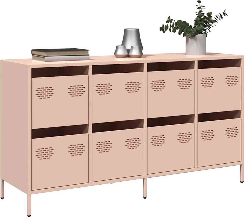 Maison Exclusive - Sideboard Rosa 135x39x73,5 cm Kaltgewalzter Stahl