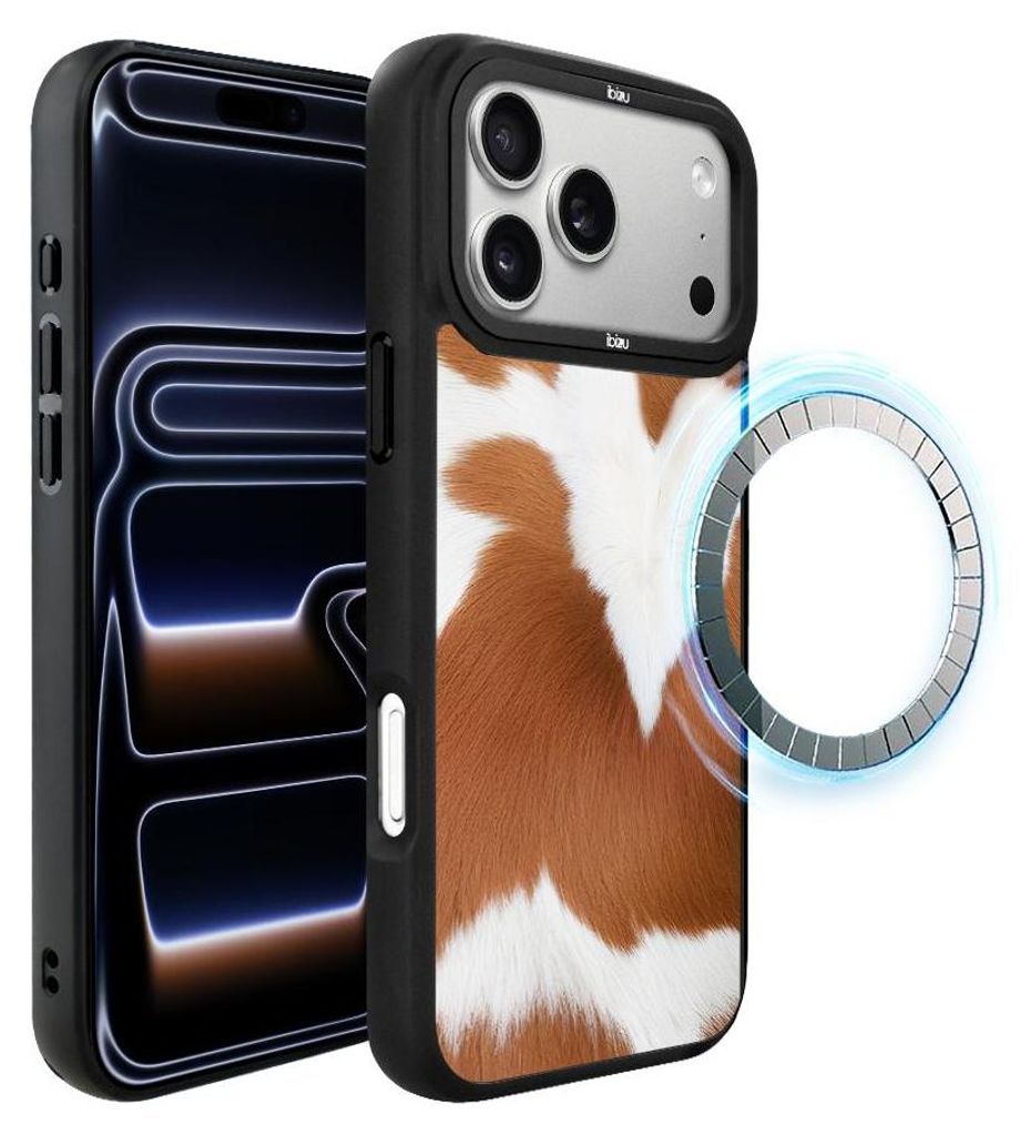 Schutzhülle für das iPhone 17 Pro, MagSafe-kompatibel, mattschwarze Seiten, Alpenkuh
