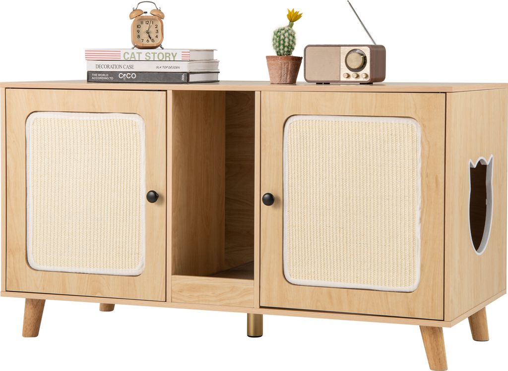 Mueble COSTWAY para arenero de gato, casa para gatos con Imagen del producto 