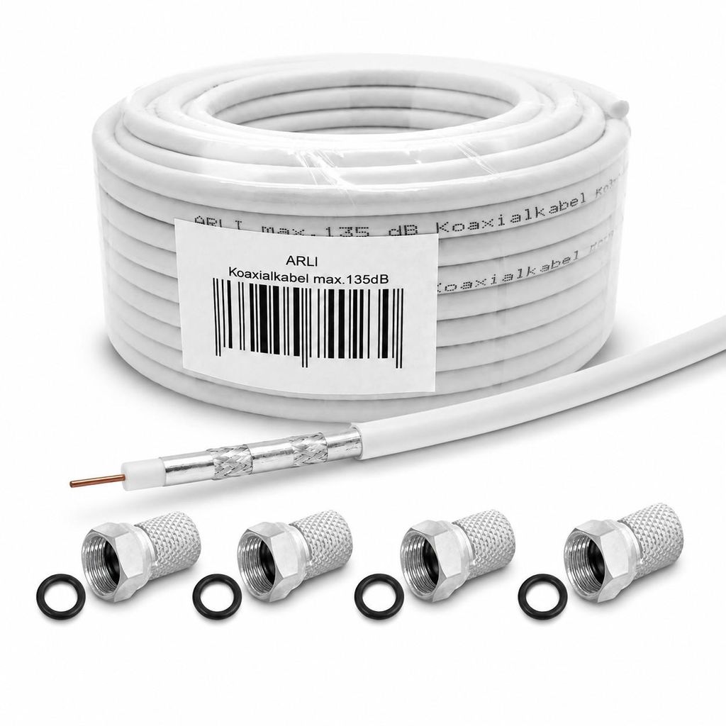 20m ARLI Koaxialkabel – max. 135 dB 5-fach geschirmt + 4x Produktbild 