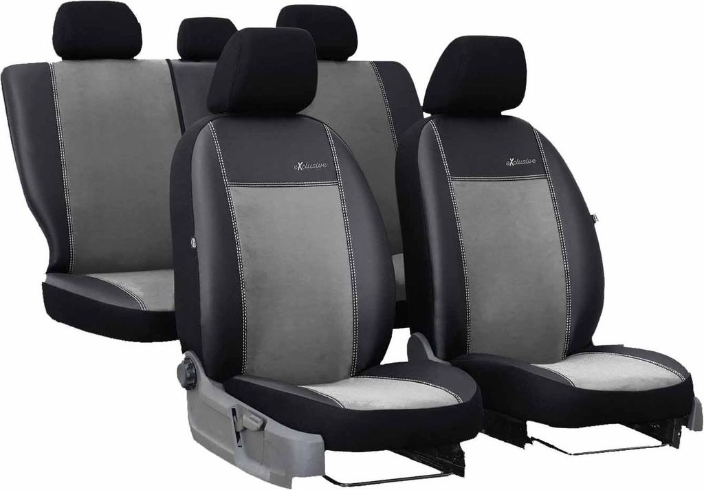 Sitzbezüge Auto Universal Schonbezug Autositzbezüge für Audi A4 B5 Grau Set