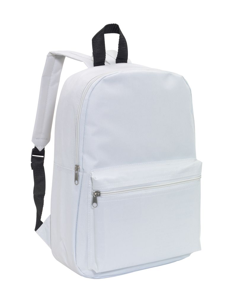 Rucksäcke klein Weiß 30x10,5x39,5 cm – Mini Rucksack mit gepolsterte Schultergurte für Damen Reißverschluss-Hauptfach