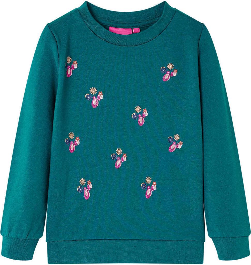 Kinder-Sweatshirt Dunkelgrün 128