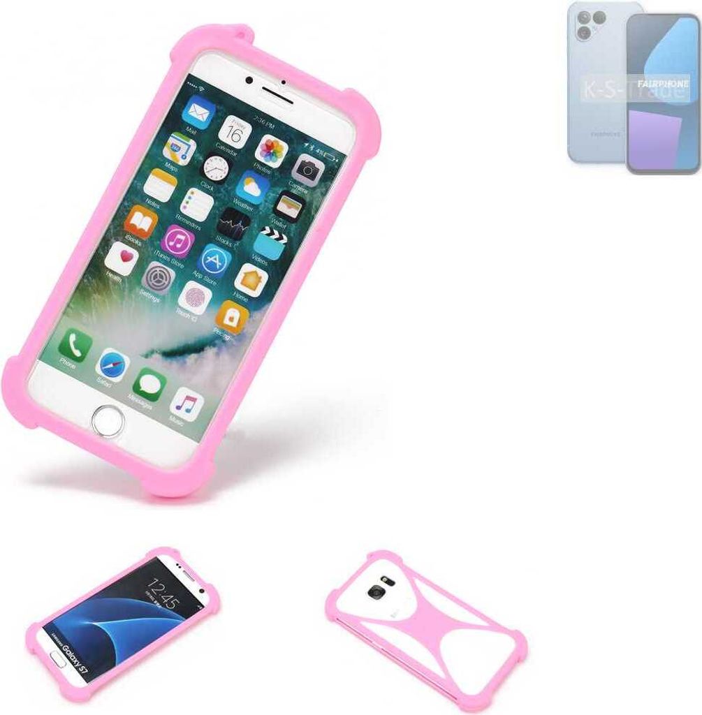 K-S-Trade Handy Hülle kompatibel mit Fairphone Fairphone 5 Schutz Hülle Bumper Silikon Schutz Hülle Cover Case Silikoncase Silikonbumper TPU