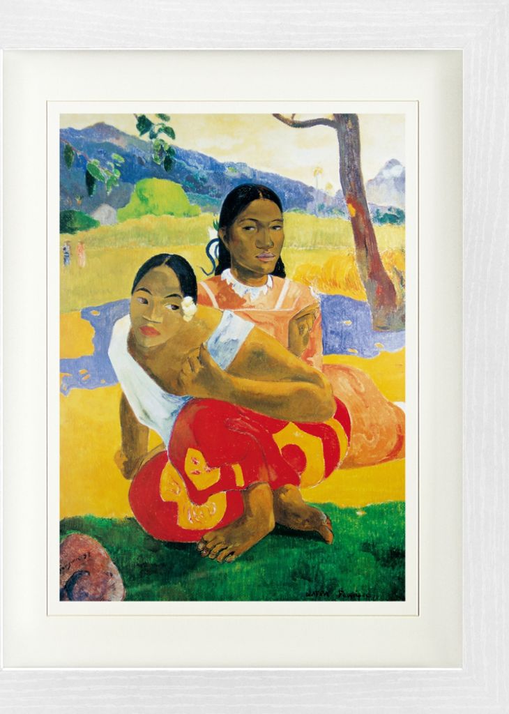 Paul Gauguin Gerahmtes Bild Mit Edlem Passepartout | Wand-Bilder | Im Bilderrahmen - Wann Heiratest Du? Nafea Faa Ipoipo, 1892 (40 x 30 cm)