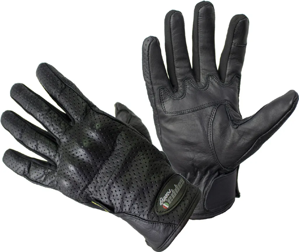Gants moto MASS CE en cuir court noir taille S pour homme et femme