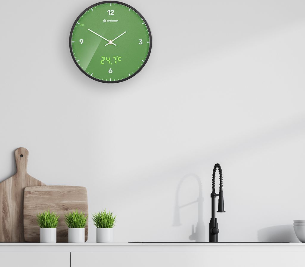 Bresser My Time Led Wanduhr Grün  Grün One Size Produktbild 2