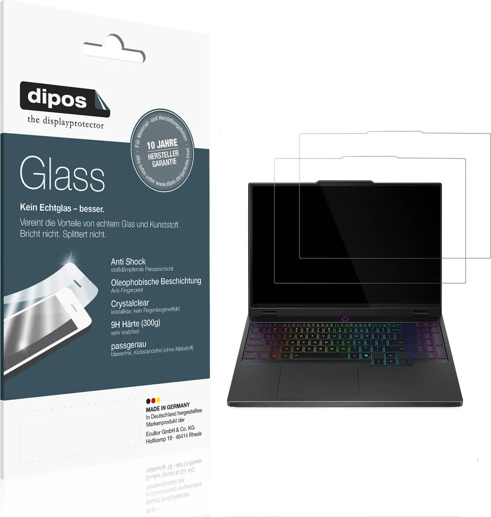 Film protecteur d'écran Lenovo Legion 5 15IRX10 Verre Souple 9H