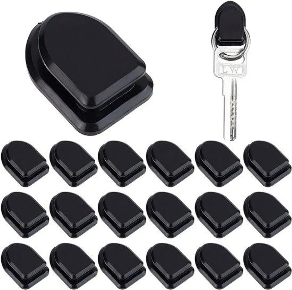 Crochets muraux adhésifs noirs polyvalents lot de 20 pour toute la maison