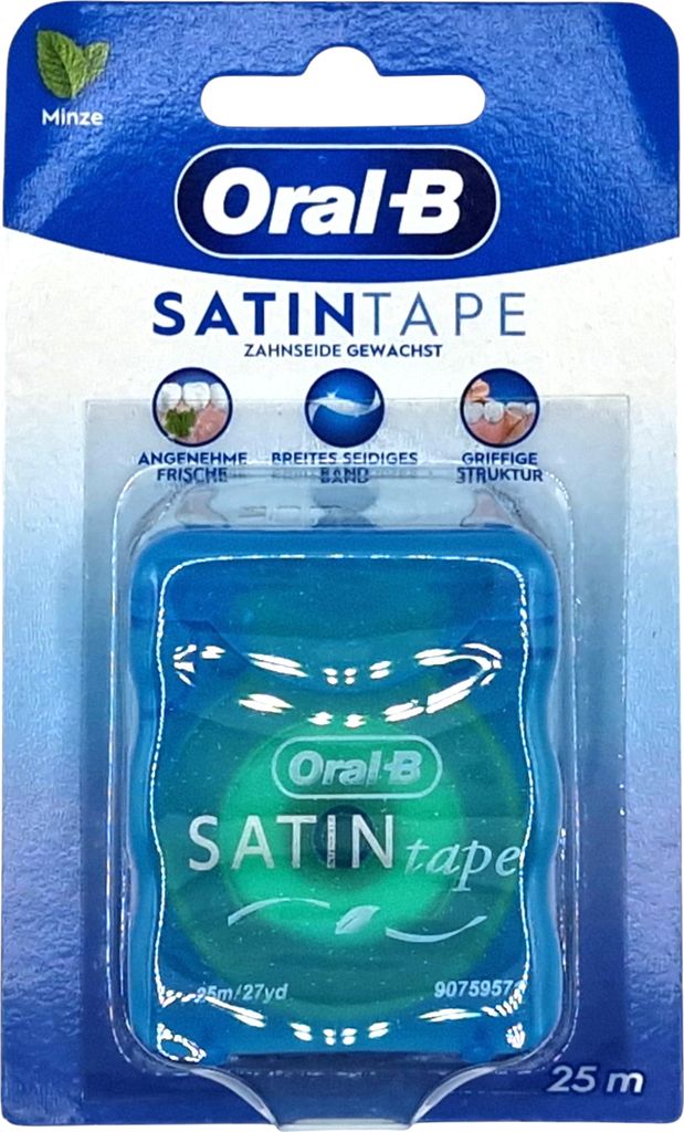 Oral B Zahnseide Satintape blau Blisterkarte 1 St