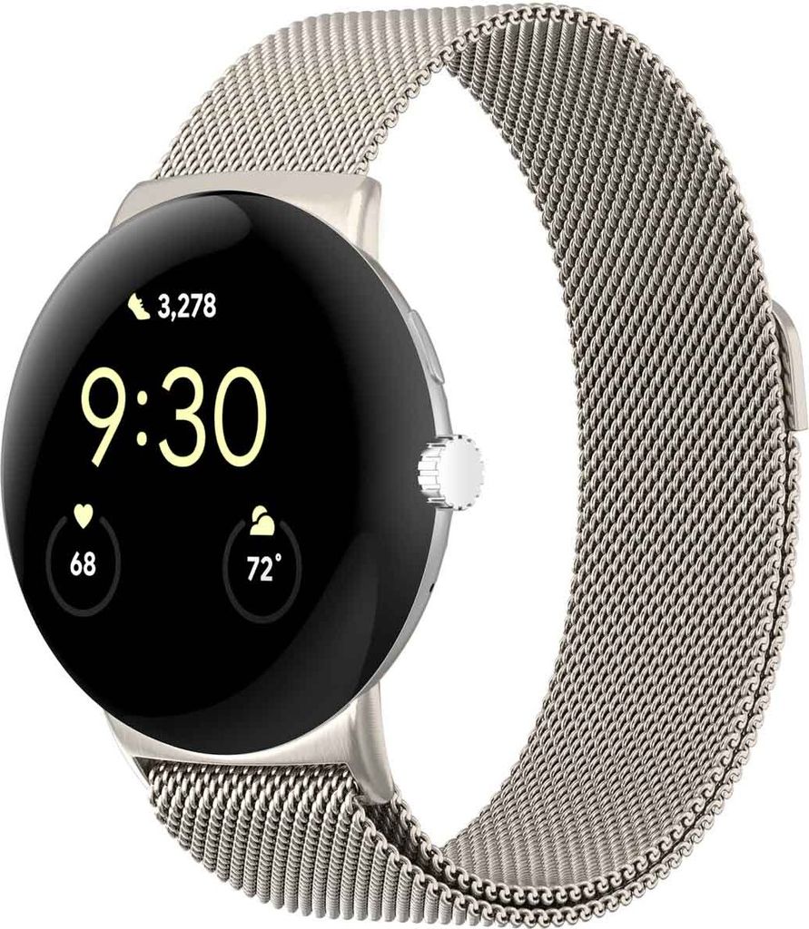 Google Pixel Watch 3 - 45 mm/Google Pixel Watch 4 - 45 mm Band: imoshion Milanees magnetisch bandje