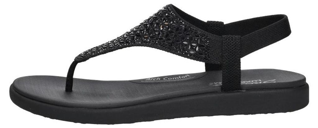 Skechers Meditation Luxe  Sandalen Plat - Zwart - Maat 37 Produktbild 