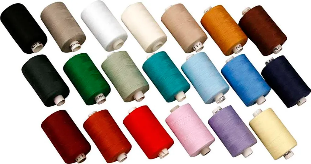 Assortiment de fil à coudre en polyester 20 bobines pour loisirs créatifs