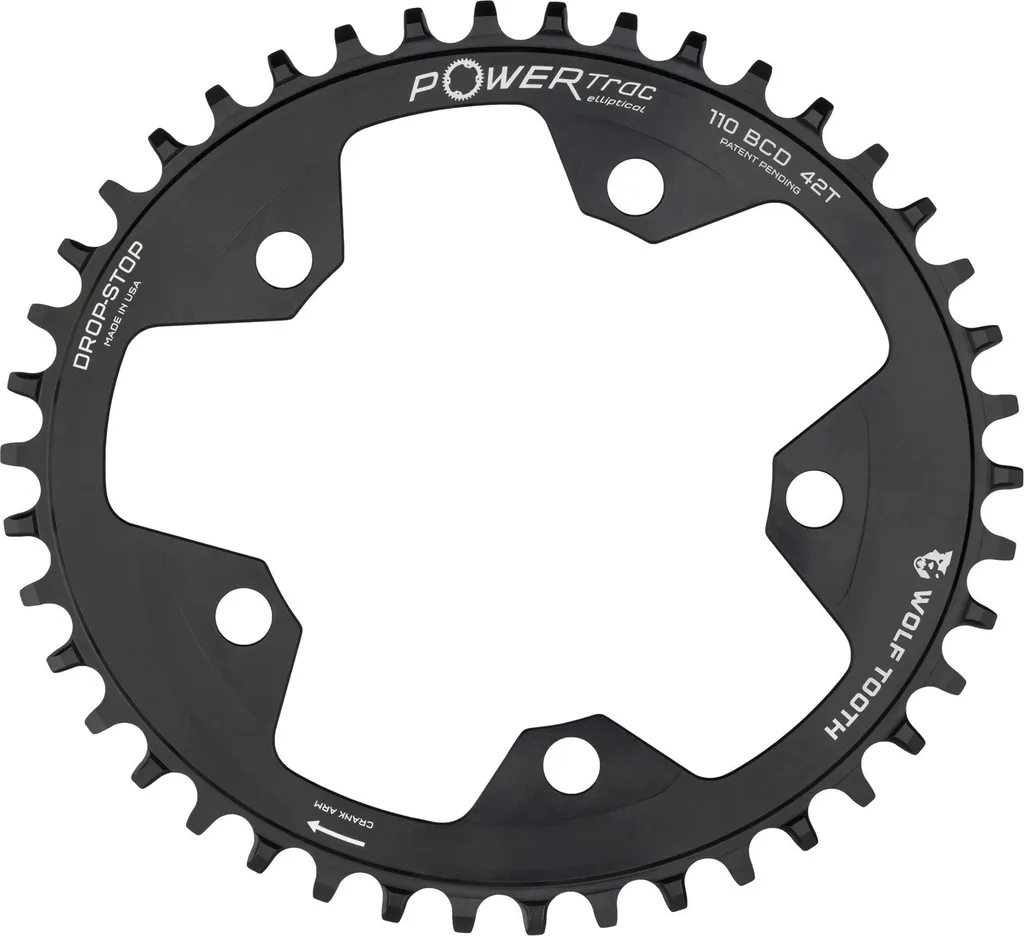 Plateau Anti-Déraillement PowerTrac 42T 110 BCD pour Gravel et CX