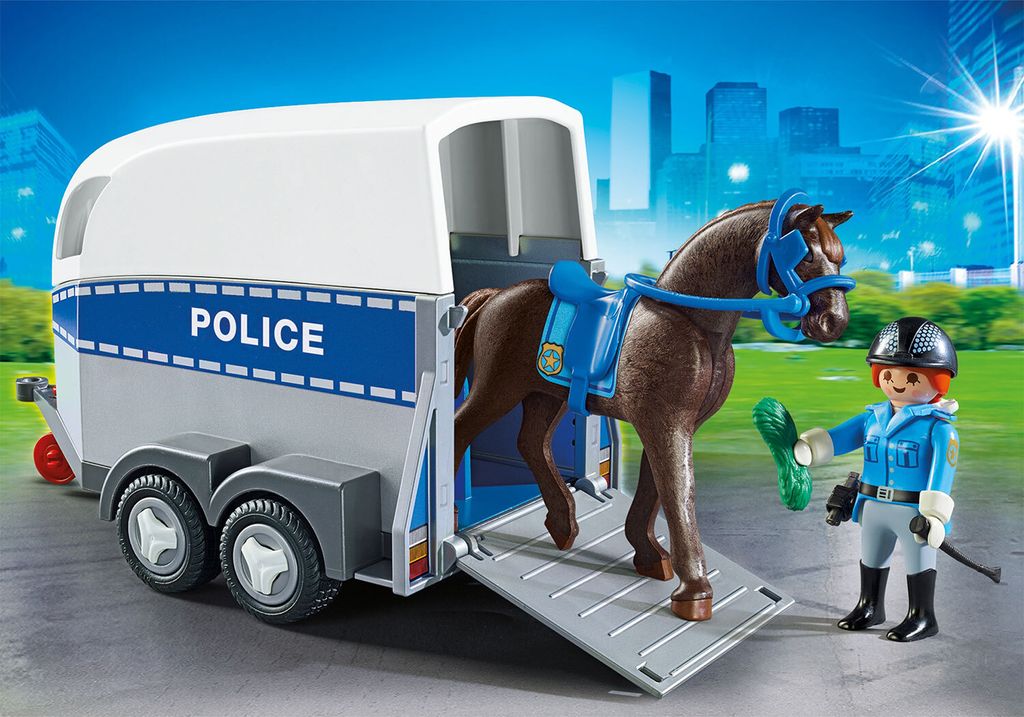 PLAYMOBIL city action 6922 policiere avec cheval et Image du produit 