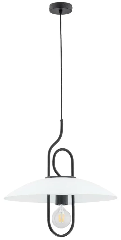 Lustre suspension en verre bicolore design moderne CHEE 47cm par Alfa