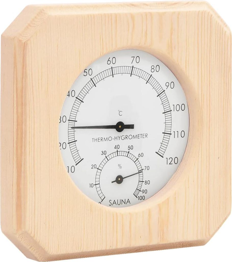 vidaXL 2-in-1 Sauna-Hygrothermograph und Sanduhr Set Massivholz Kiefer