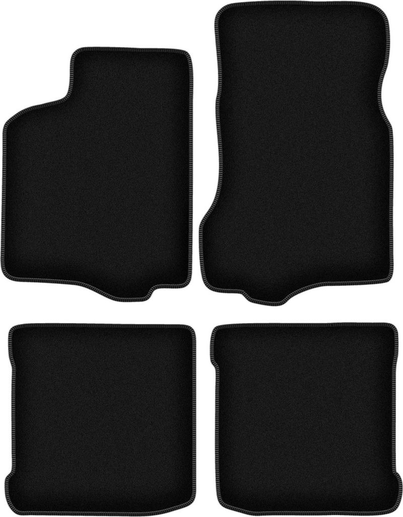 Wielganizator Velours-Autoteppiche – passend für Seat Cordoba I (Limousine, Bj. 1993-2002) – schwarz, passgenau, mit Befestigungen set 4 Stk.