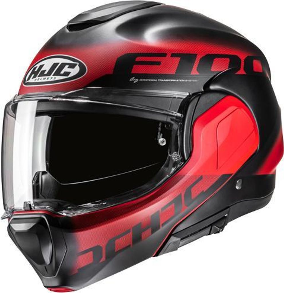 HJC F100 HETAL Klapphelm M in rot/schwarz