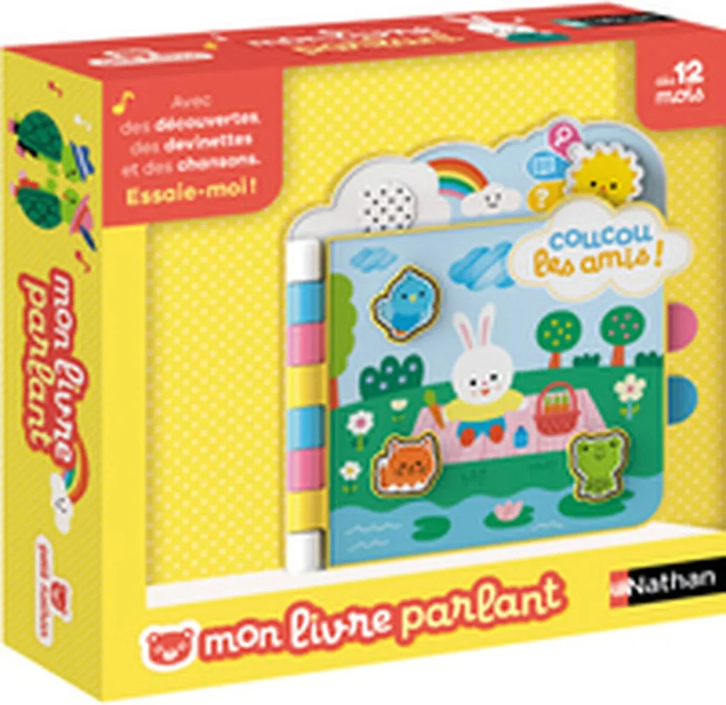 Nathan Mon Livre interactif pour bébé - Premier éveil musical et tactile