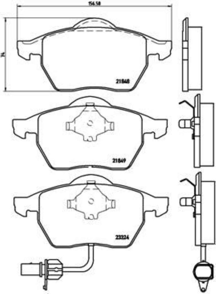 Brembo Bremsbelagsatz, Scheibenbremse Vorderachse P 85 060