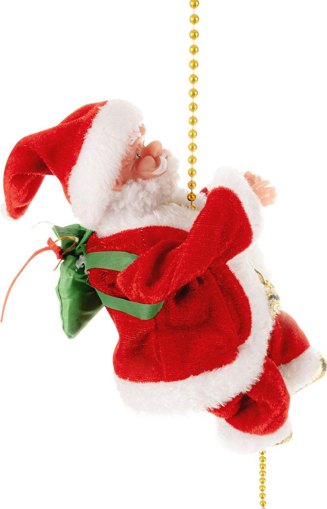 Kletternder Weihnachtsmann am Seil mit Musik 22502 Produktbild 