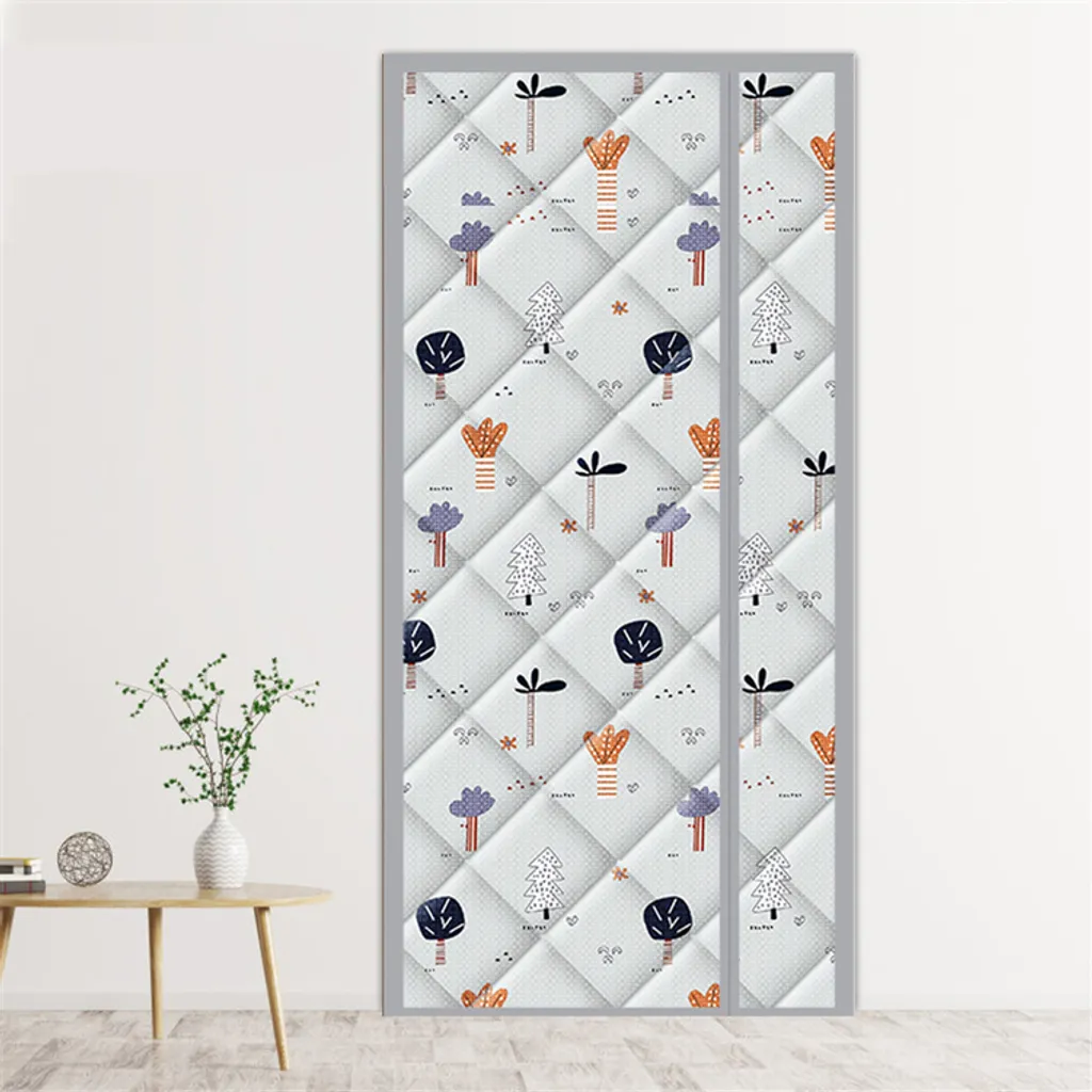 Tenda di protezione dal calore tenda termica della porta pannello di schermo di mosca isolamento tenda termica impermeabile antivento aria condizionata tenda di mosca grigio, 70x200cm