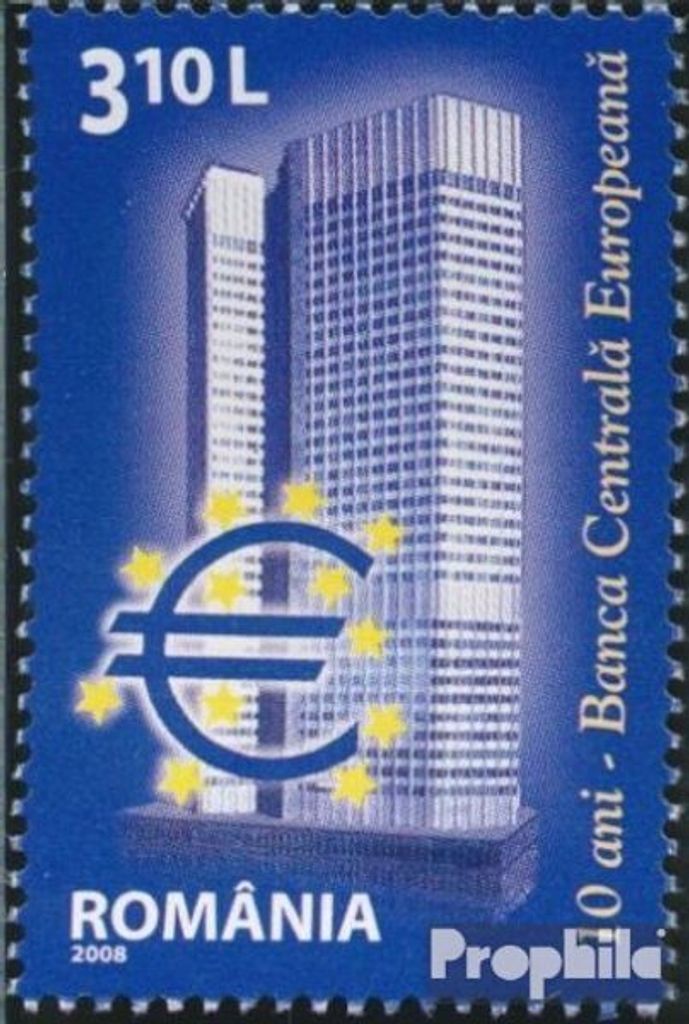 Briefmarken Rumänien 2008 Mi 6298 (kompl.Ausg.) postfrisch 10Jahre EZB
