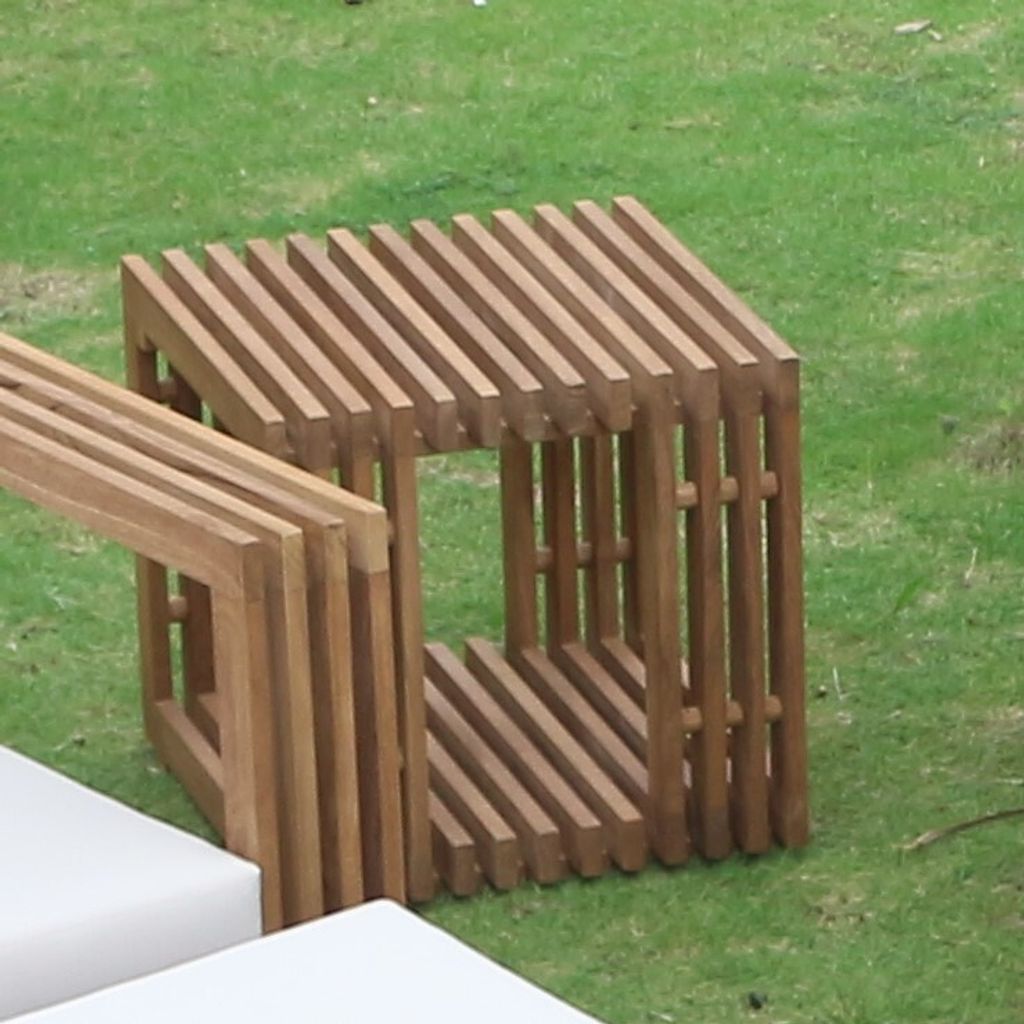 Teako Design Beistelltisch Loppio Teak Massivholz 50x50x50 cm