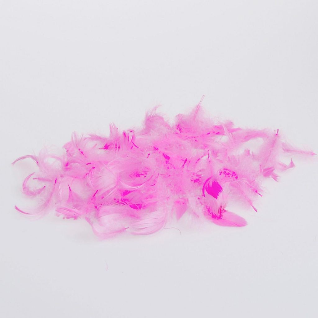 Babyfedern - Flaumfedern - soft pink - ca. 270 Stück - 1 VE = 1 Box mit 5gr - 71201