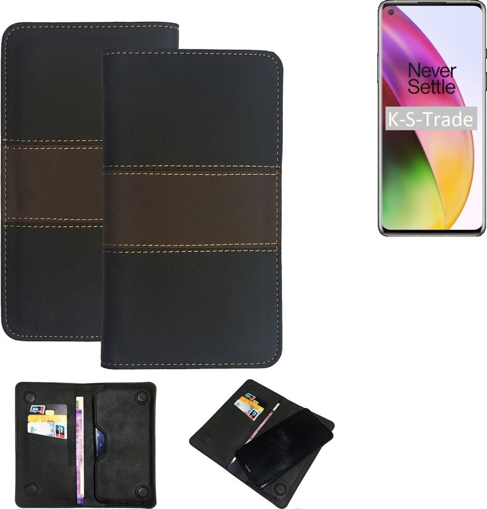 K-S-Trade Hülle Handyhülle kompatibel mit OnePlus 8 Schutzhülle Walletcase Bookstyle Tasche Schutz Case Handytasche Wallet Cover Kunstleder