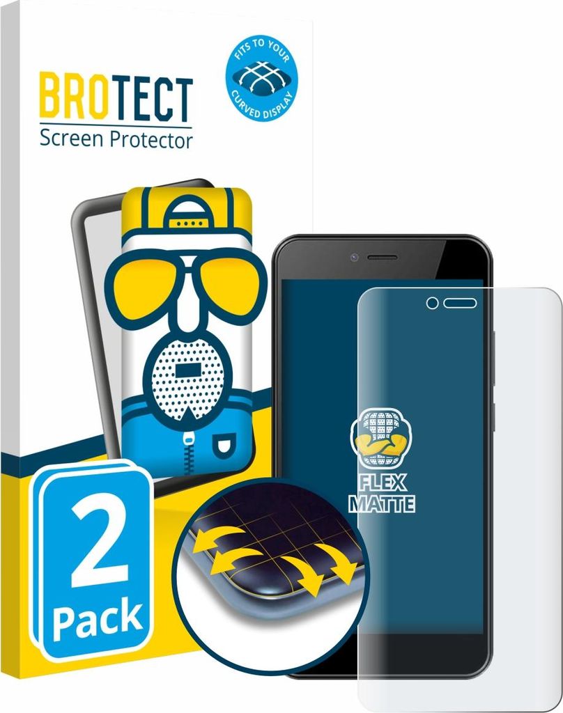 2x BROTECT Fullscreen Schutzfolie für HTC Wildfire E5 Life Displayschutz Folie Fullcover Matt Entspiegelungsfolie