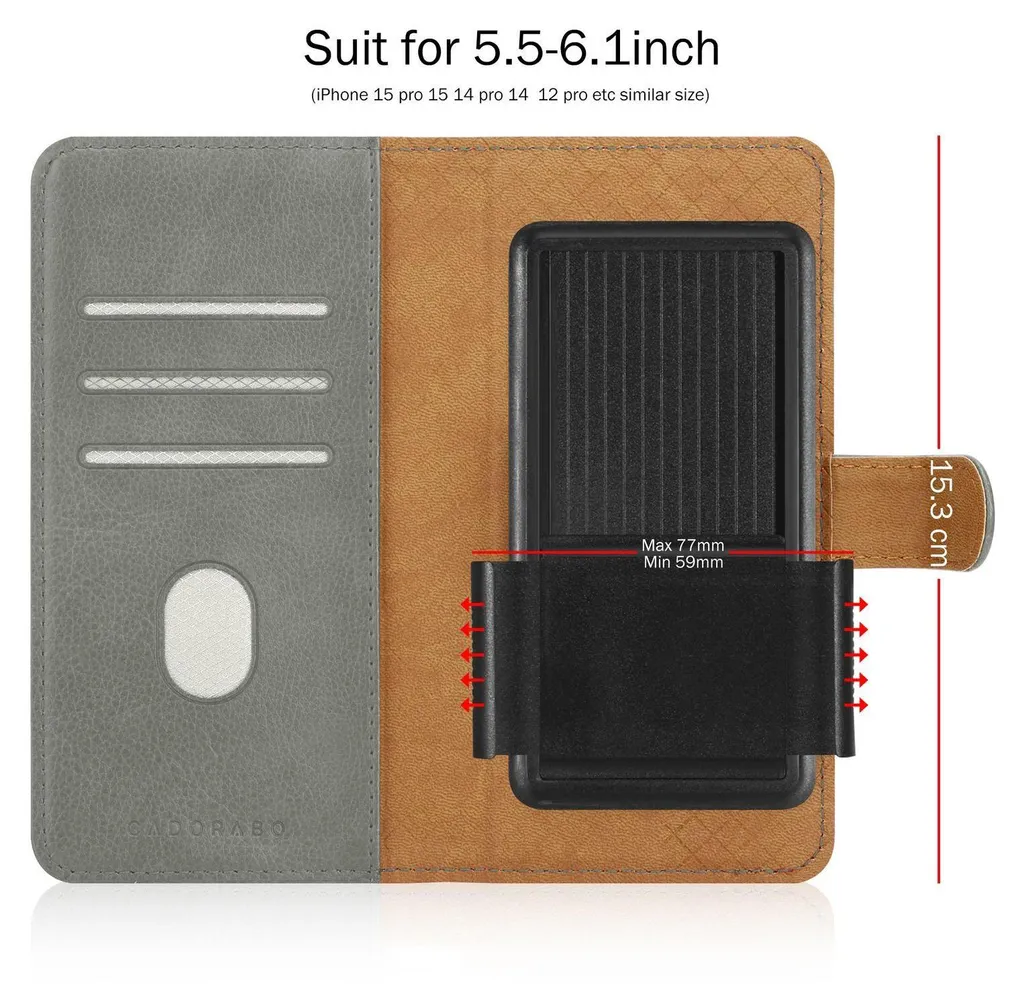 Cadorabo cover per Nokia 5.1 in GRIGIO con slot per schede, copertura protettiva a 360 gradi per flip- Flip Case Book Cover Custodia per cellulare in Finto cuoio - 2