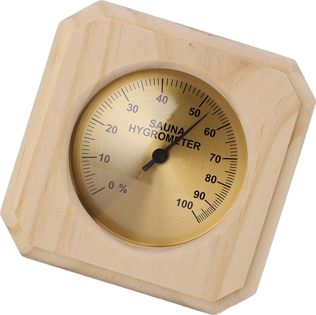 Hölzerne Sauna Hygrothermograph Wand montiert zuverlässig hohe Genauigkeit Sauna Luftfeuchtigkeit Temperatur für Indoor