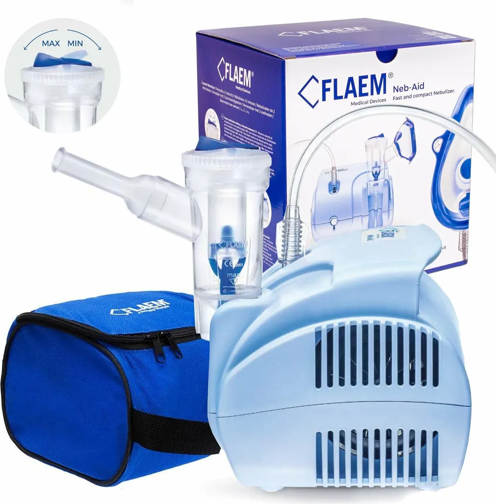 Inhalateur à piston FLAEM NEBAID pour soulager rapidement la toux sèche