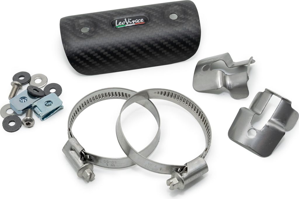 Hitzeschild LeoVince Auspuffabdeckung universal Carbon, klein für LV-X