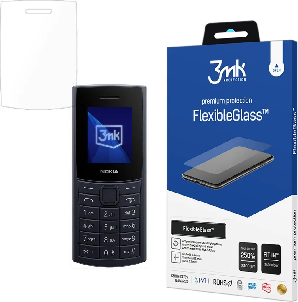 Vetro Flessibile 3mk per Nokia 110 4G 2023 - Protezione Senza Pensieri