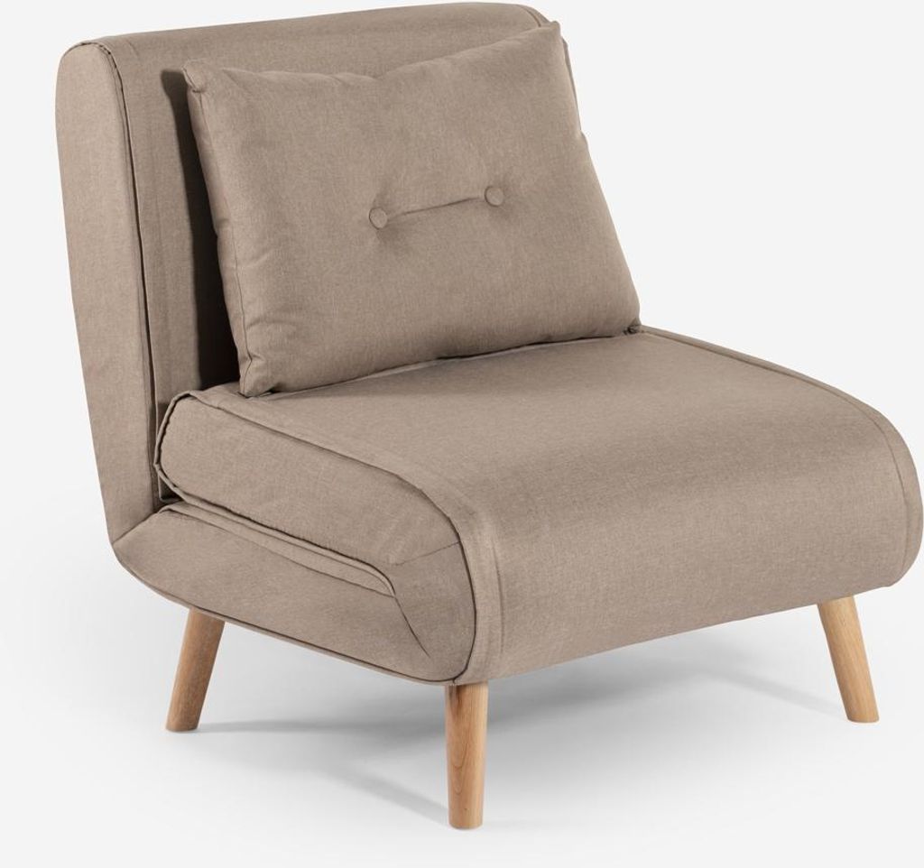 Fauteuil pliable Lit Tissu avec pieds en bois Miriam - Image du produit 