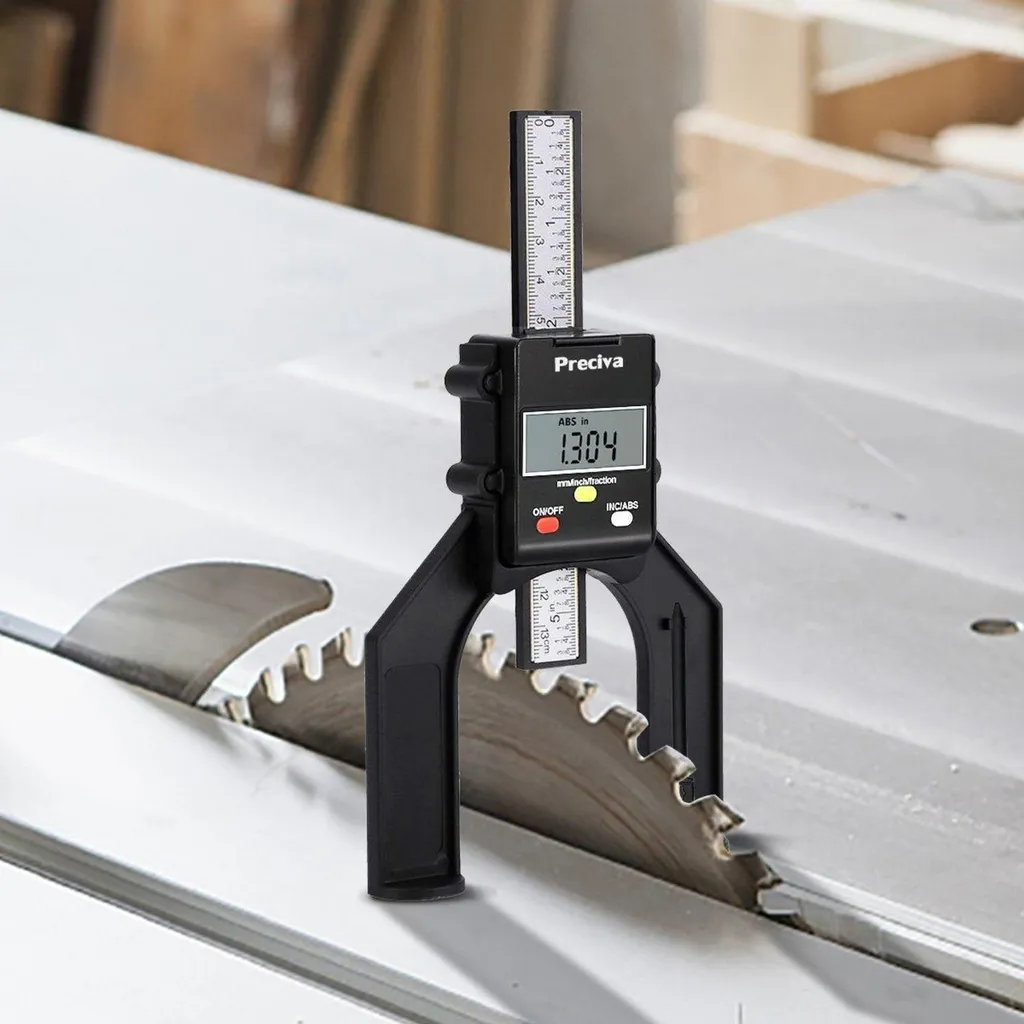 Jauge de mesure digitale avec écran LCD et base magnétique stable