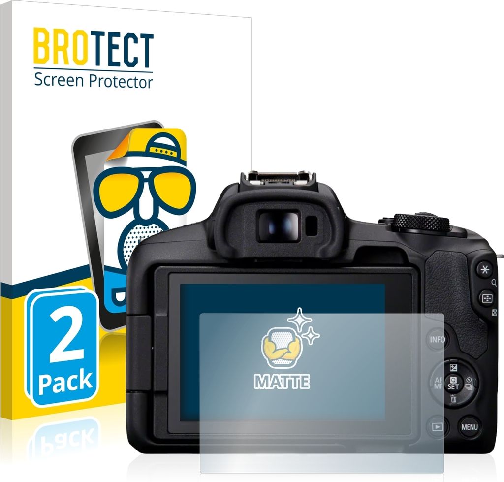 2x BROTECT Schutzfolie für Canon EOS R50 Displayschutz Displayschutzfolie Folie Matt Entspiegelungsfolie