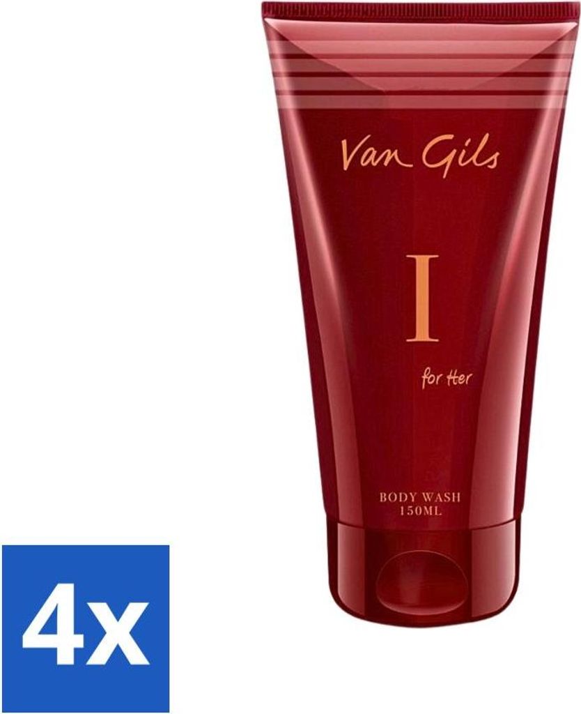 Van Gils - Duschgel - I for Her - Sanfte Reinigung & s Dufterlebnis - 150 ml - Vorteilspack - 4 Stücke