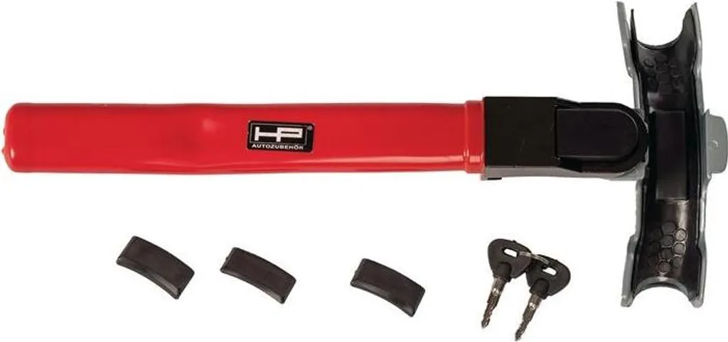 Barre antivol rotative 1kg haute visibilité rouge pour volant auto