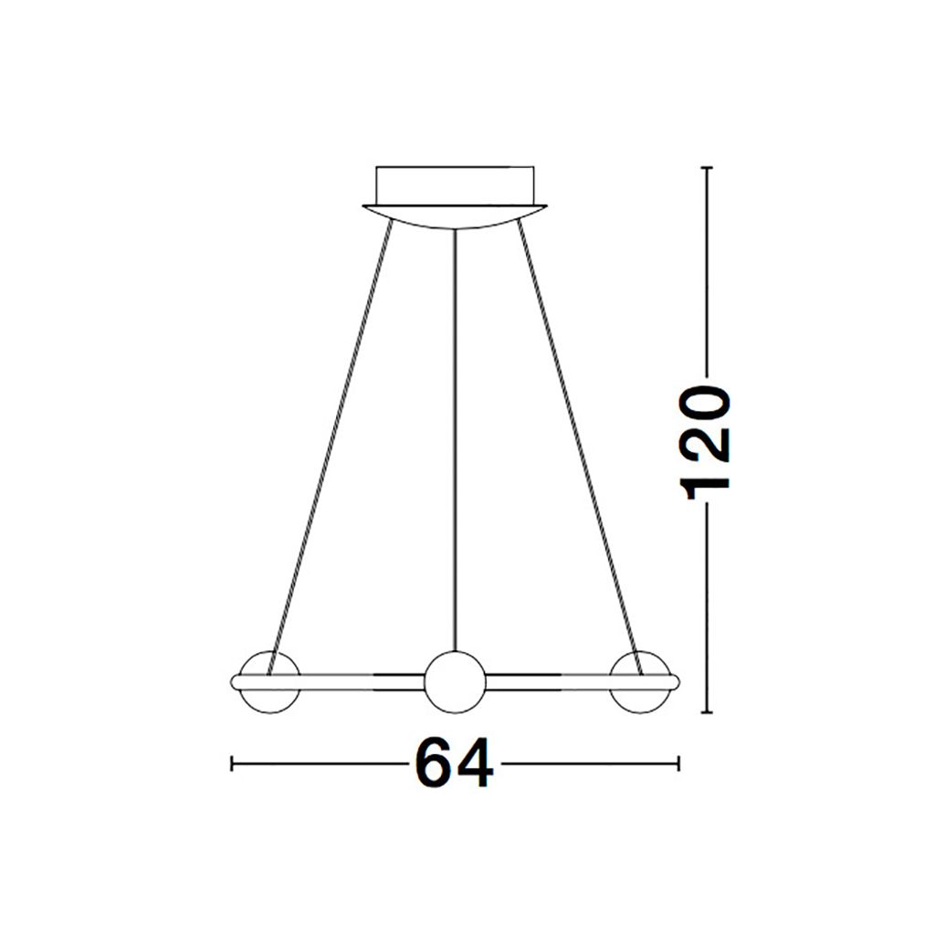 Nova Luce Celia LED Hängelampe Ø 64cm Schwarz