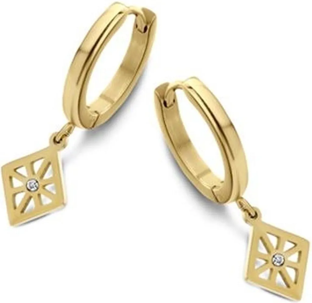 Orecchini CO88 8CE-70119 Oro: Eleganza Artigianale in Acciaio IPG