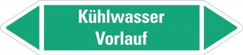 Dreifke Aufkleber I RKZ-Etikett Kühlwasser Vorlauf, grün/weiß, ab Ø 90mm, 44...